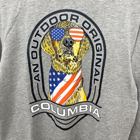 Columbia American Labrador Dog Long Sleeve T-Shirt Men’s Medium - Picture 4 of 8